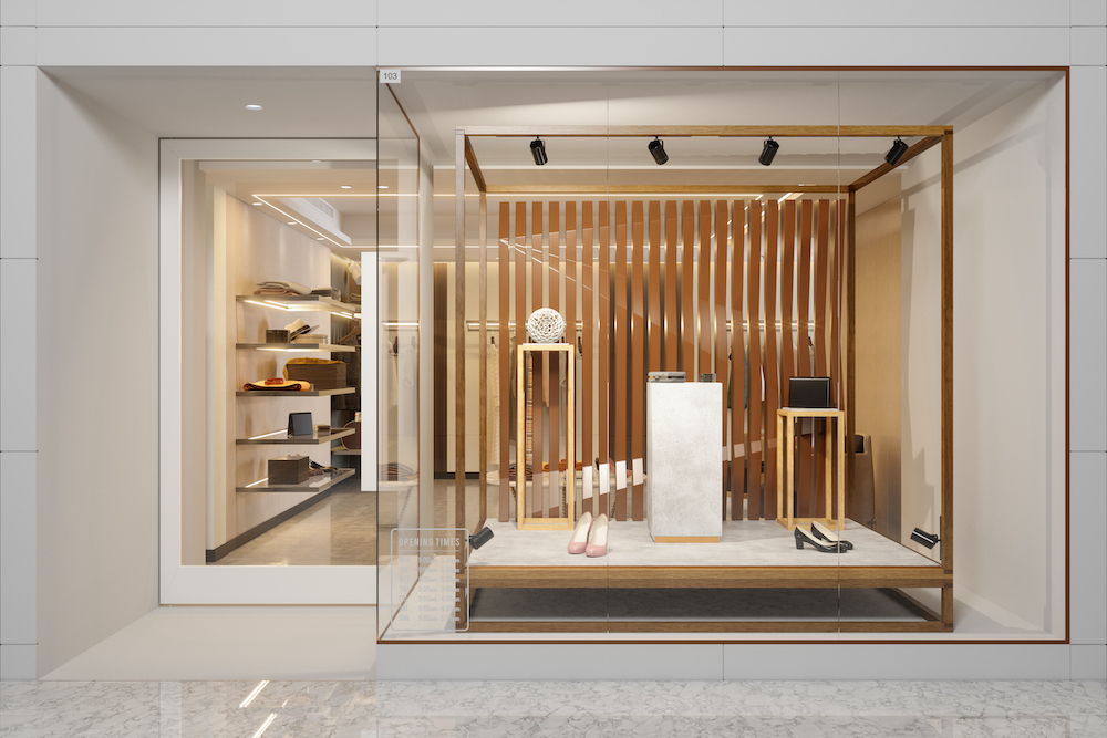 Luxury retail storefront